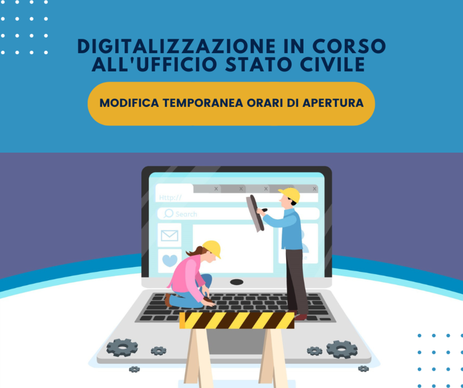 DIGITALIZZAZIONE IN CORSO ALL'UFFICIO STATO CIVILE